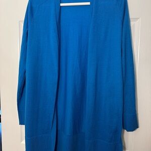 Carlisle Cashmere Blue Open Front Cardigan
